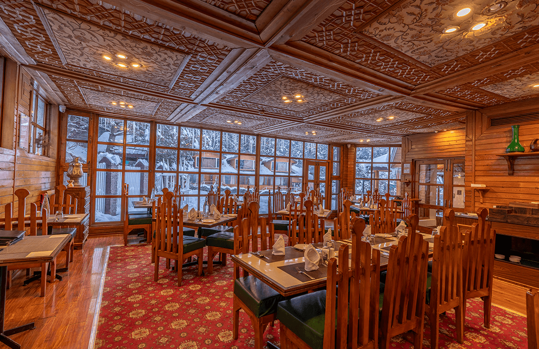 Dilkusha restaurant at Hotel Heevan Pahalgam